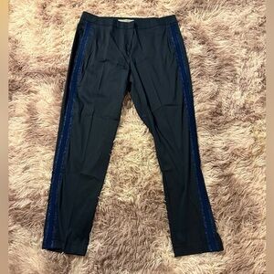Women’s D. Exterior Italian Tuxedo Style Navy Pants Size 44 Medium